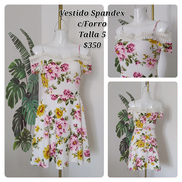 Vestido Spandex c/Forro Talla 5 (20)